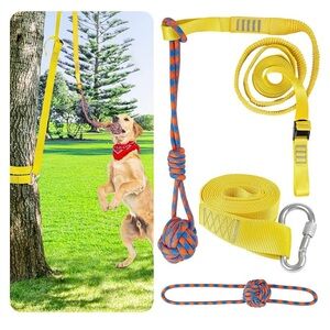 XiaZ Retractable Interactive Dog Toy, Rope Tug of War Toy